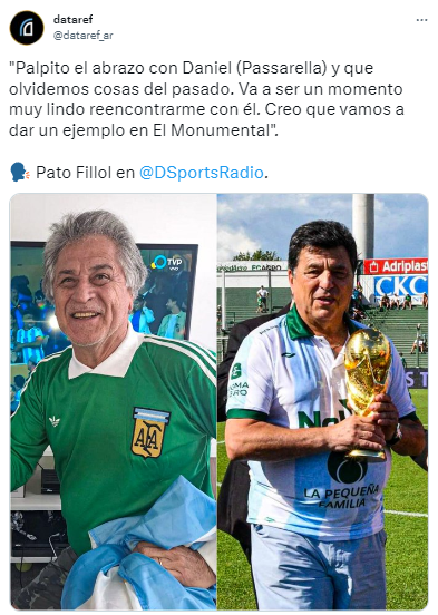 Fillolrespaldó la presencia de Passarella en el Monumental.