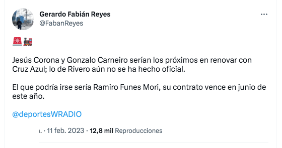 Fabián Reyes | Twitter