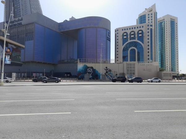 El tremendo mural que apareció en las calles de Doha.
