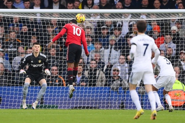 El instante previo al gol de Marcus Rashford.