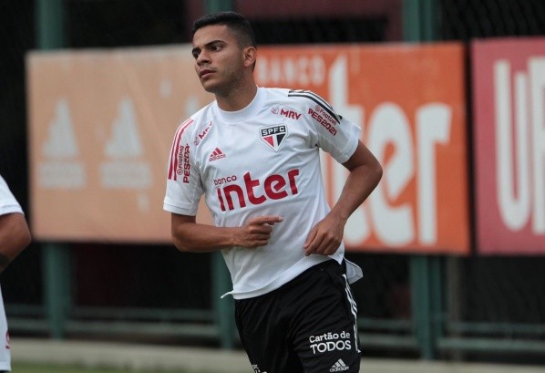 Foto: (Rubens Chiri/saopaulofc) - Bruno Rodrigues não conseguiu mostrar seu futebol com a camisa do São Paulo