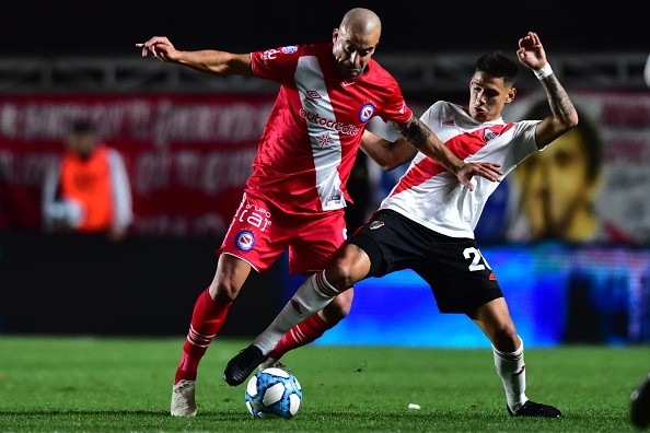 Silva con la camiseta de Argentinos. Getty.