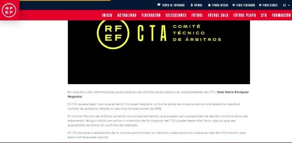 Comunicado del CTA por el caso Barcelona (RFEF)