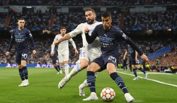 Joao Cancelo ante Real Madrid: Getty 