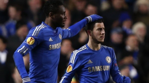 Hazard y Mikel, en Chelsea en 2013