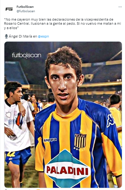 Di María y el posible regreso a Rosario Central.