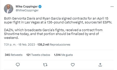 Foto: TW / Mike Coppinger.