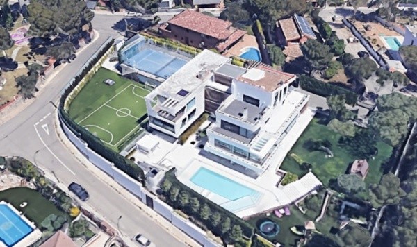 La casa de Lionel Messi en Barcelona. Foto: Fede Peris.