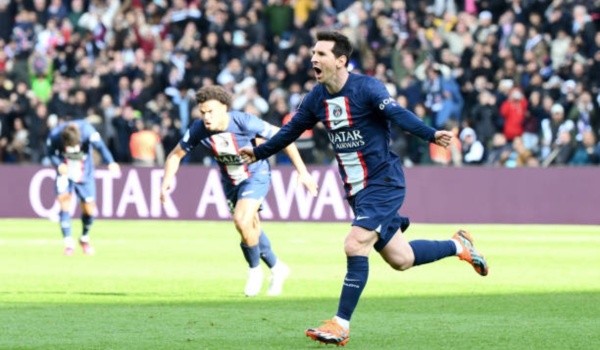 Lionel Messi y su gol ante Lille: Getty