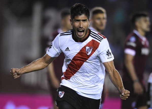 Lollo festejando un gol en River. (Foto: Getty)
