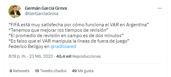 Las declaraciones de Beligoy.