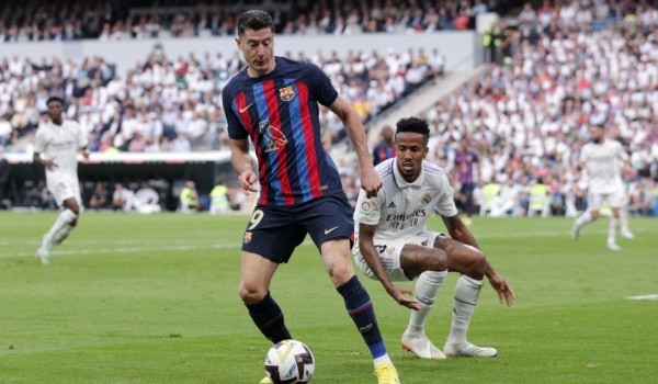 Robert Lewandowski en el Bernabéu: Getty