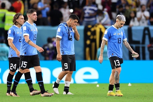 La dolorosa despedida de Uruguay en Qatar 2022. Getty.