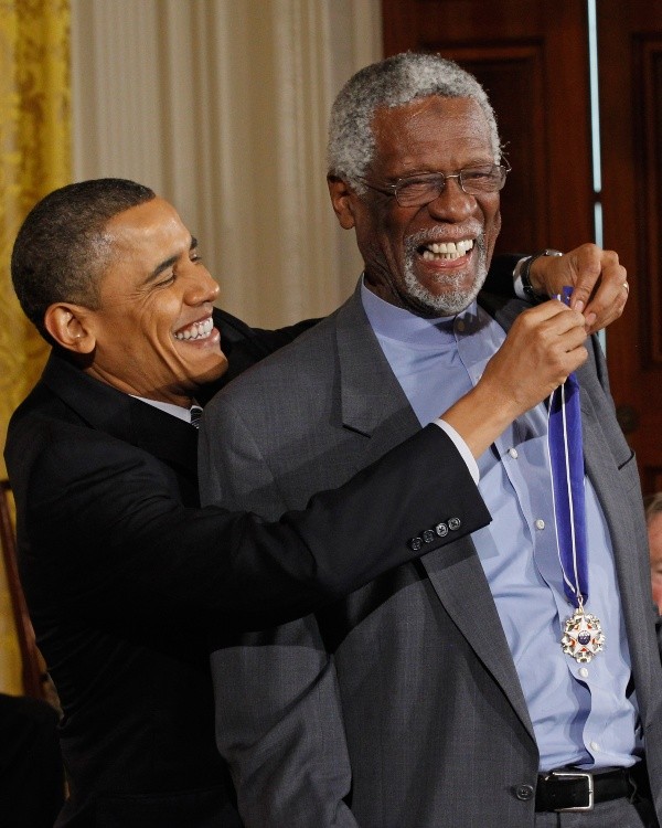Russell recibe la Medalla Presidencial de la Libertad a manos de Barak Obama (Getty)
