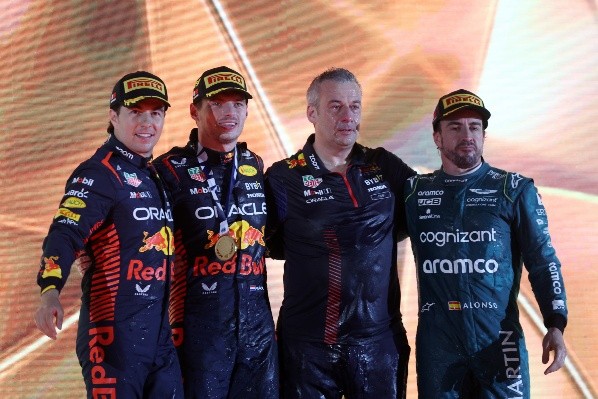 Sergio Pérez se subió al podio en Bahréin (Getty Images)