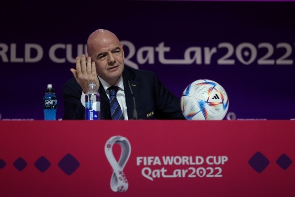 Gianni Infantino durante la Copa del Mundo de Qatar 2022. Getty Images.