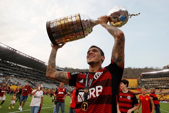 Pedro ganó la Copa Libertadores 2022 con Flamengo | Getty Images Pedro ganó la Copa Libertadores 2022 con Flamengo | Getty Images