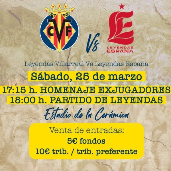 Villarreal celebrará su centenario este sábado 25 de marzo. @VillarrealCF