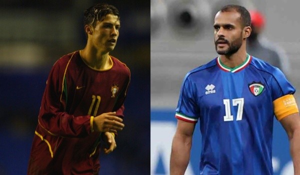 Cristiano Ronaldo y Bader Al-Mutawa: Getty