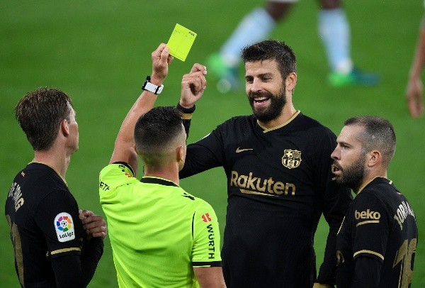 Gerard Piqué se refirió a los vínculos arbitrales del FC Barcelona. Getty Images