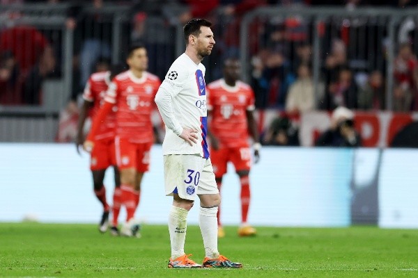 Lionel Messi en la derrota vs. Bayern Munich. Una derrota que podría pesar en la decisión de salir del PSG.