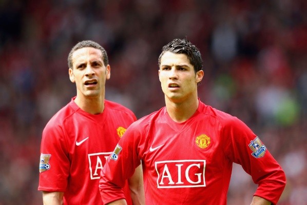 Ferdinand y Ronaldo. (Getty)