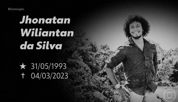 Anúncio da morte de Jhonatan no Domingão - Foto: Globo