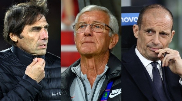 Conte, Lippi y Allegri, los entrenadores italianos por delante de Ancelotti (Getty)
