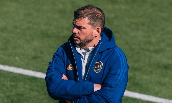 Mariano Herrón en la Reserva de Boca (Prensa Boca)