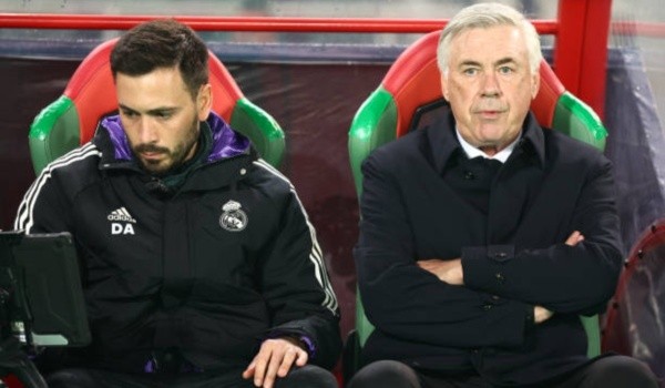 Carlo Ancelotti y Davide Ancelotti: Getty 