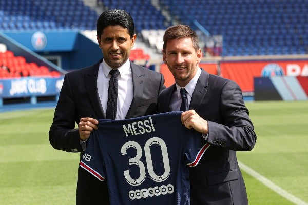 El momento en el que todo eran sonrisas entre el PSG y Lionel Messi. Getty Images