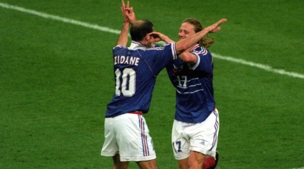 Zidane y Petit, en la selección de Francia 1998