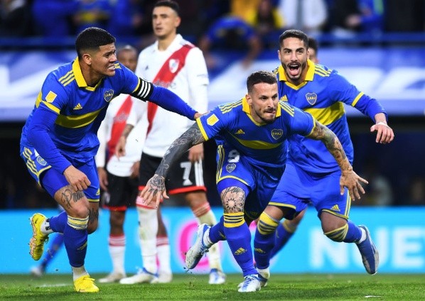 El último Superclásico disputado: 1 a 0 para Boca en La Bombonera (Getty)