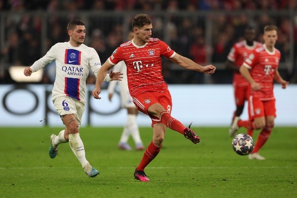 León Goretzka en el Bayern Munich vs. PSG. 