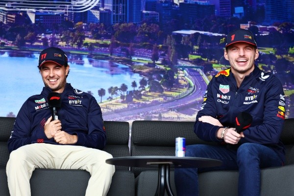 Max Verstappen y Sergio Pérez, enfrentados (Getty Images)