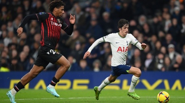 Jean-Clair Todibo, en un partido amistoso entre Niza y Tottenham de diciembre de 2022