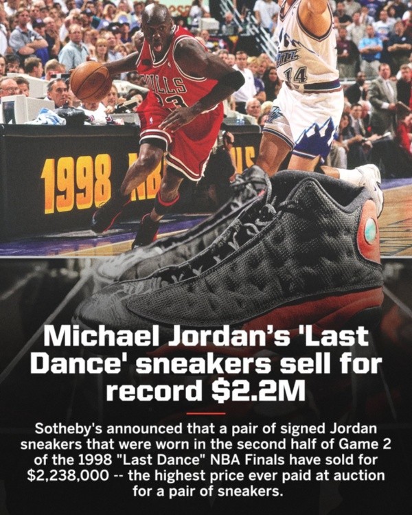 Récord de zapatillas de Michael Jordan (Foto: Twitter / @ESPNNBA)