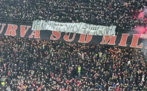 El mensaje de los hinchas del Milan para sus pares del Napoli