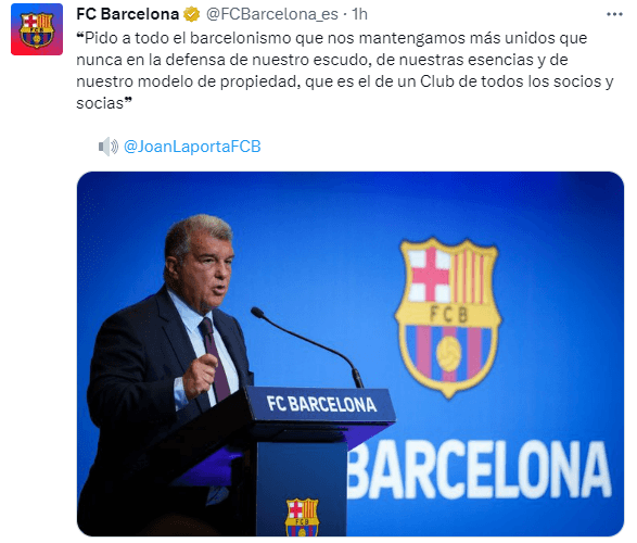 Joan Laporta este lunes al mediodía en Barcelona.