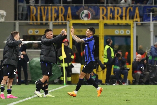 Lautaro y el Tucu en la clasificación del Inter a semis (Getty)