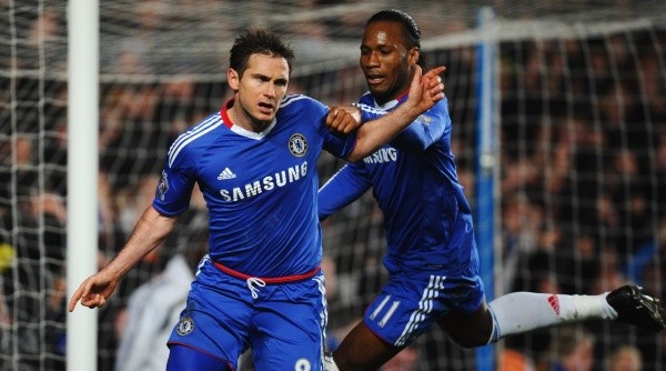 Lampard y Drogba, en un partido de Chelsea en 2011