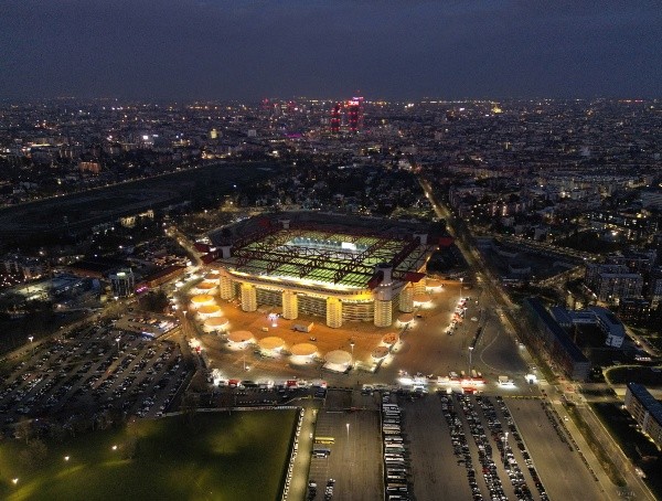 El Estadio Giuseppe Meazza. El escenario en el que se disputarán los dos partidos de la Semifinal de la Champions League entre el Inter de Milán y el AC Milan. Getty Images