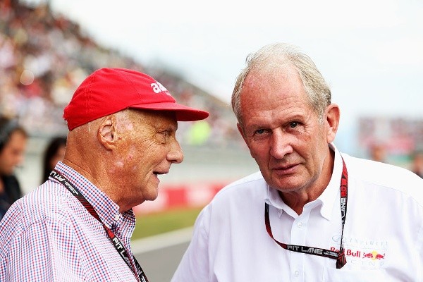 Helmut Marko junto a Niki Lauda (Getty Images)