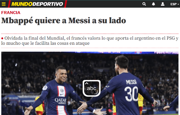 Mbappé pide por Messi para la próxima temporada