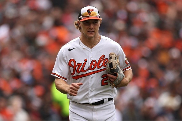 Gunnar Henderson, do Baltimore Orioles. Créditos: Patrick Smith/Getty Images