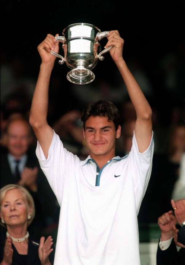 Federer debutó en Gstaad luego de ganar el junior de Wimbledon (Getty)