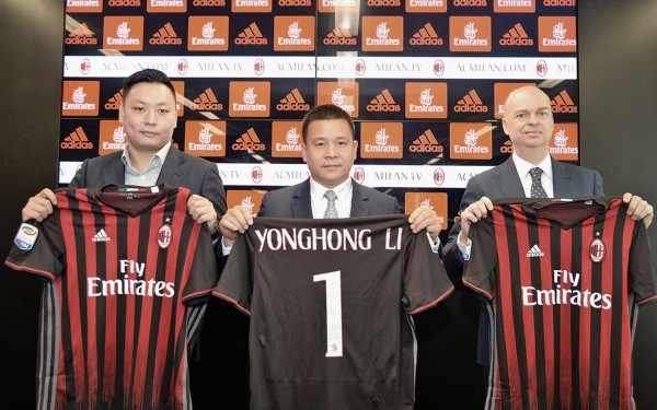 Li YongHong, en sus tiempos a cargo del Milan (Getty)
