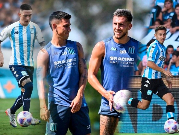 Aníbal Moreno, Matías Rojas, Gonzalo Piovi y Gabriel Rojas estarían ante Boca (Foto: Prensa Racing)
