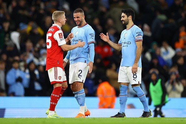 Arsenal vs Manchester City. Getty.
