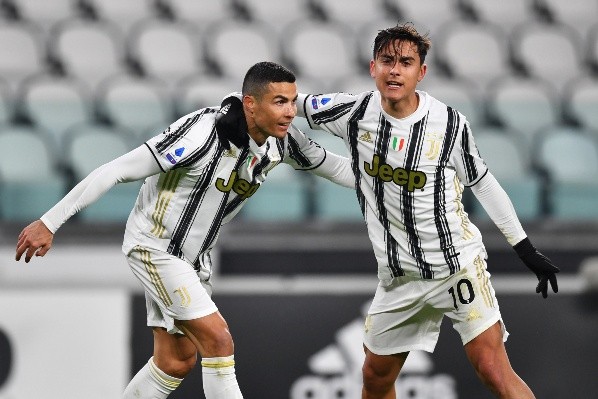 Cristiano Ronaldo y Paulo Dybala en la etapa que compartieron vestuario en la Juventus. Getty Images.